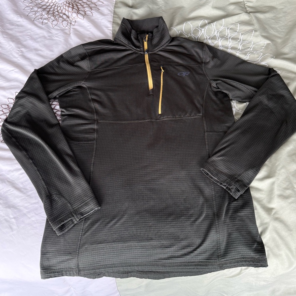 Outdoor Research Men's Green Quarter-Zip